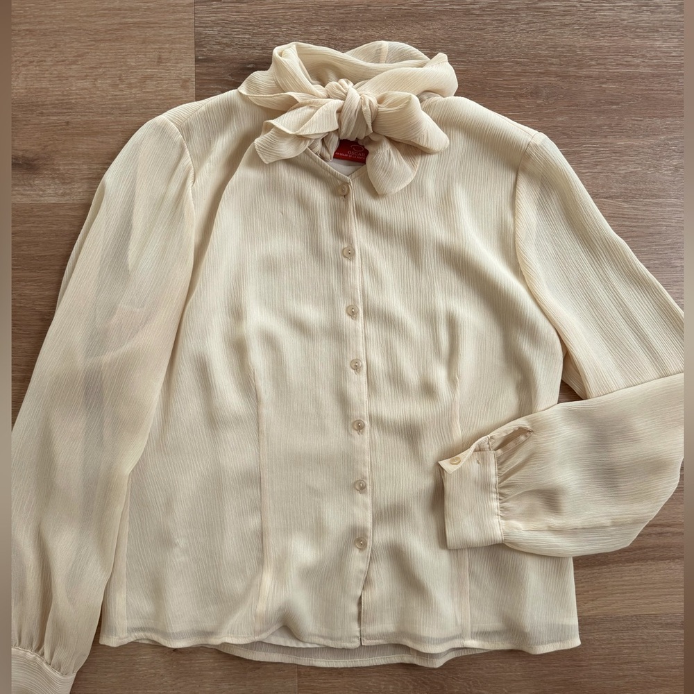 Oscar de la Renta Butter Yellow Blouse- Size 12